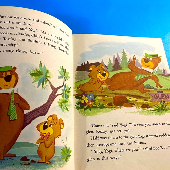 YOGI BEAR VTG 1960 A LITTLE GOLDEN BOOK YOGI BEAR OUR HERO HARDCOVER - Picture 4 of 14